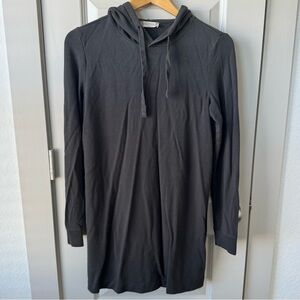 Altar’d State Cozy Dark Gray Hoodie Dress With Drawstings Size Small
